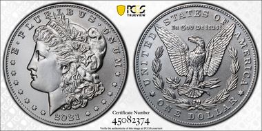 2021-D $1 Morgan Dollar 100th Anniversary MS69