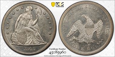 1843 $1 AU58