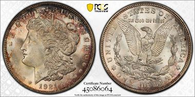 1921-D $1 MS65