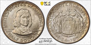 1934 50C Maryland MS66