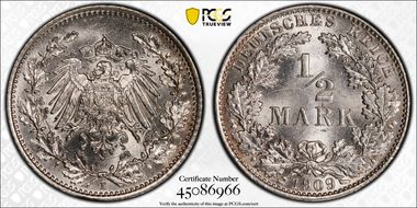 1909-E 1/2 Mk J-16 MS64