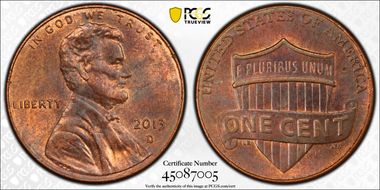 2013-D 1C Shield MS63BN