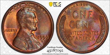 1956-D 1C MS64BN