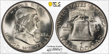 1948 50C MS65FBL