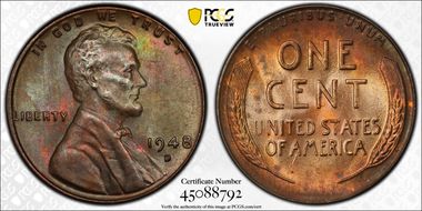 1948-D 1C MS65BN
