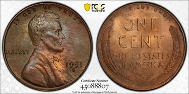 1951-S 1C MS65BN
