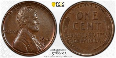 1913-S 1C AU58BN