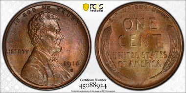 1916-S 1C MS64BN