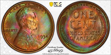 1934 1C MS65RB