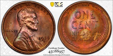 1936-D 1C MS64RB