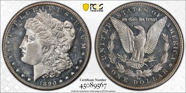 1890-CC $1 MS62DMPL