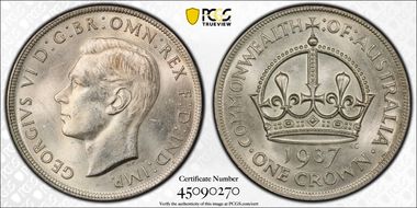 1937 Crown KM-34  Ag MS63