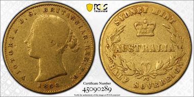 1858-SY 1/2 Sov VF20