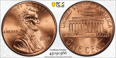 2000 1C "Cheerios" Cent MS66RD