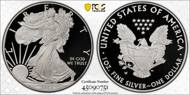 2008-W $1 Silver Eagle PR69DCAM