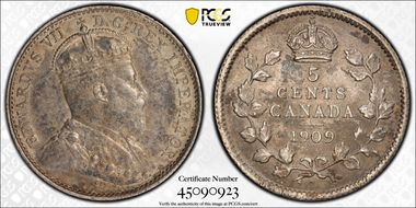 1909 5C Round Leaves  Cross/Bow Tie AU53