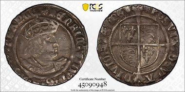 (1526-44) Groat S-2337E Rose, London N1