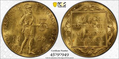 1928 Ducat KM-83.1  Au MS64