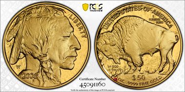 2006-W $50 American Buffalo .9999 Fine Gold PR69DCAM