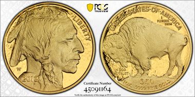 2012-W $50 American Buffalo .9999 Fine Gold PR69DCAM