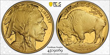 2018-W $50 American Buffalo  .9999 Fine Gold PR69DCAM