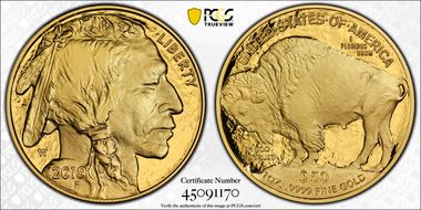 2019-W $50 American Buffalo  .9999 Fine Gold PR69DCAM