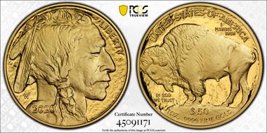 2020-W $50 American Buffalo  .9999 Fine Gold PR69DCAM