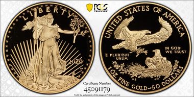 2020-W $50 Gold Eagle PR69DCAM