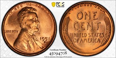1951-D/S 1C OMM FS-511 MS64RD
