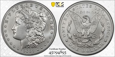 2021-D $1 Morgan Dollar 100th Anniversary MS69