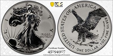 2021-S $1 Silver Eagle Rev PR - Type 2 Designer Edition PR70