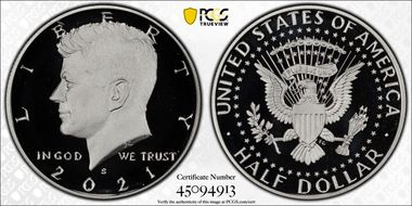 2021-S 50C Silver PR69DCAM