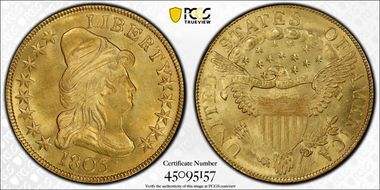 1803 $10 Small Reverse Stars MS64