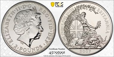 2007 £2 S-BF11 Britannia Ag MS67