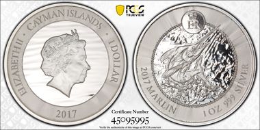 2017 $1 Marlin Silver MS69