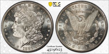 1881-S $1 MS63