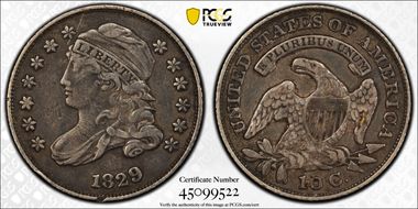 1829 10C Small 10C VF25