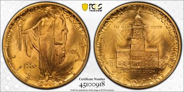 1926 $2.50 Sesquicentennial MS66