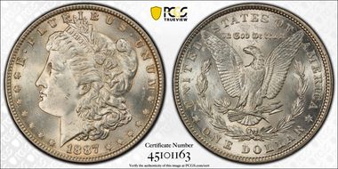1887 $1 MS64
