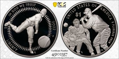 2022-P $1 Negro Leagues Baseball Official US Three-Coin PR Set First Strike PR69DCAM