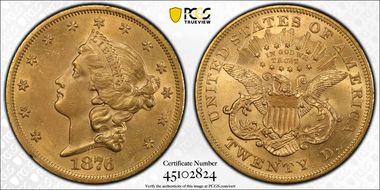 1876-S $20 N1