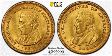 1905 G$1 Lewis and Clark MS64