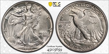 1944 50C AU55