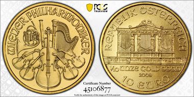 2009 € 10 Vienna Philharmonic MS69