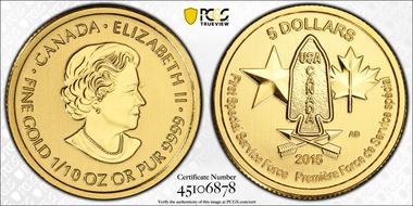 2015 $5 Devil's Brigade MS69