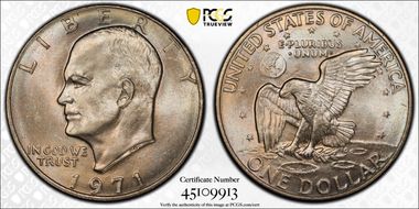 1971 $1 MS66