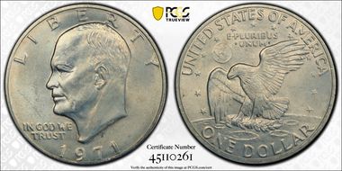 1971-S $1 Silver MS64