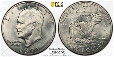 1971-S $1 Silver MS65