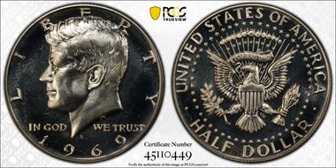 1969-S 50C PR69