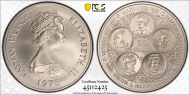 1975 $50 Queens of England MS68